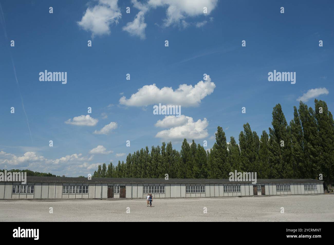 03.06.2017, Dachau, Bavière, Allemagne, Europe, caserne dans l'ancien camp de concentration de Dachau. Dachau a été le premier camp de concentration en Allemagne Banque D'Images