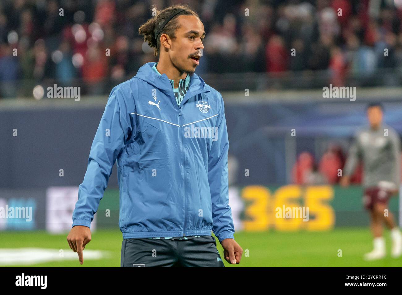 Leipzig, Deutschland 23. Oktober 2024 : Champions League - 2024/2025 - RB Leipzig vs FC Liverpool Im Bild : Yussuf Poulsen (Leipzig) Banque D'Images