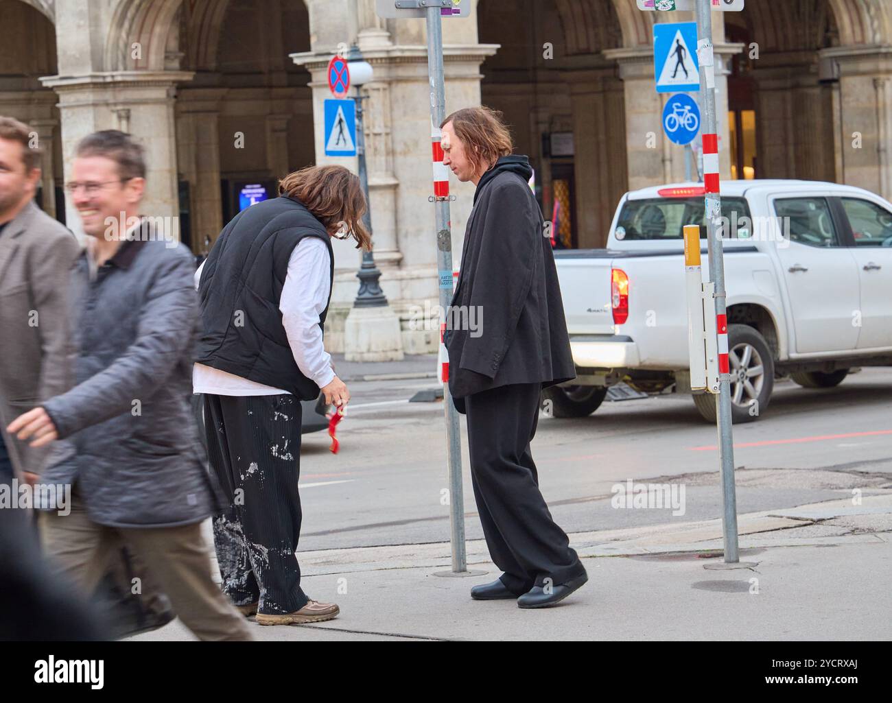 Lars EIDINGER est à Albertina Platz, Vienne, Autriche, le 23 octobre 2024. - 20241023 PD14591 crédit : APA-PictureDesk/Alamy Live News Banque D'Images