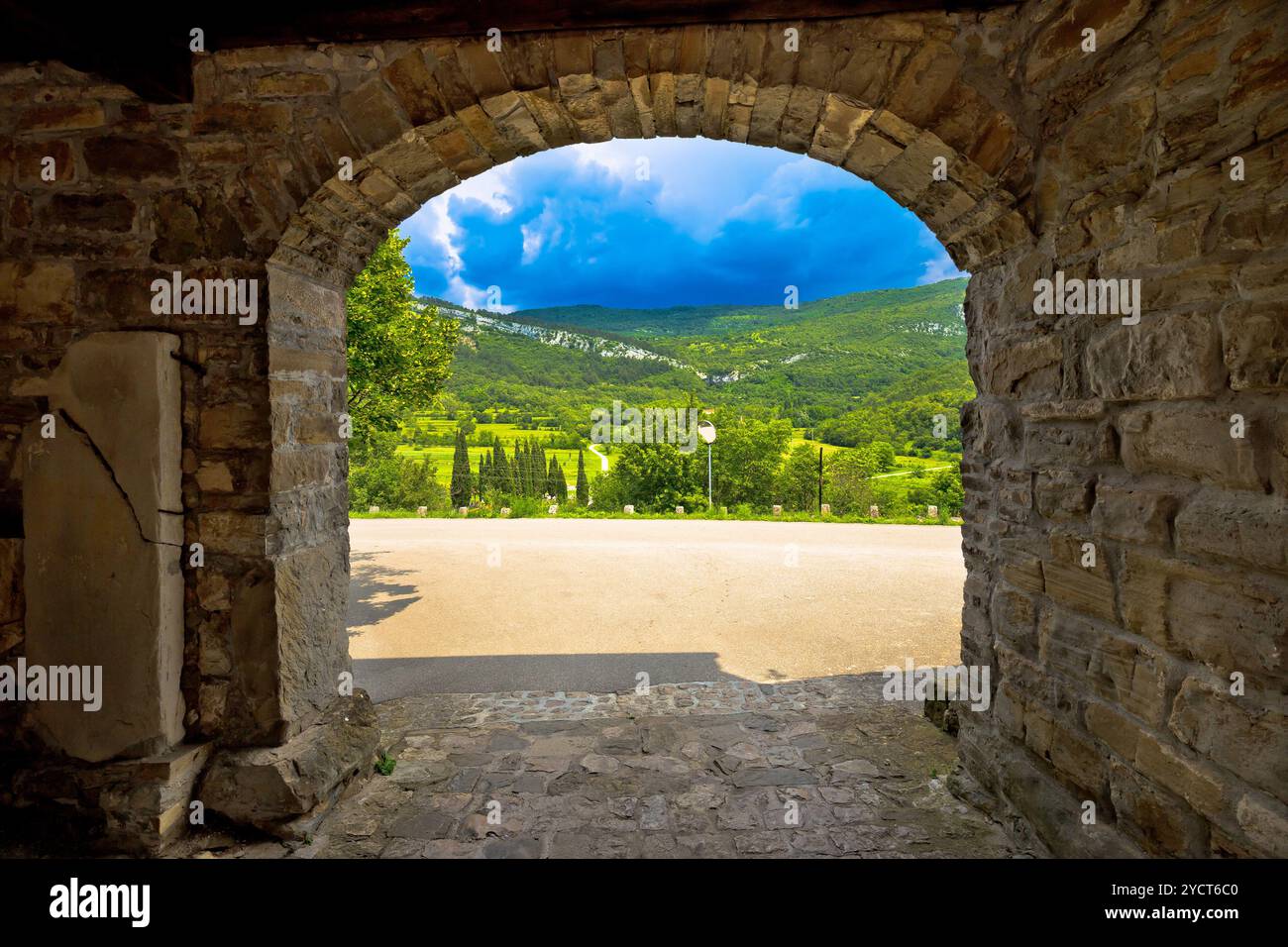 Stone town gate de roc Banque D'Images