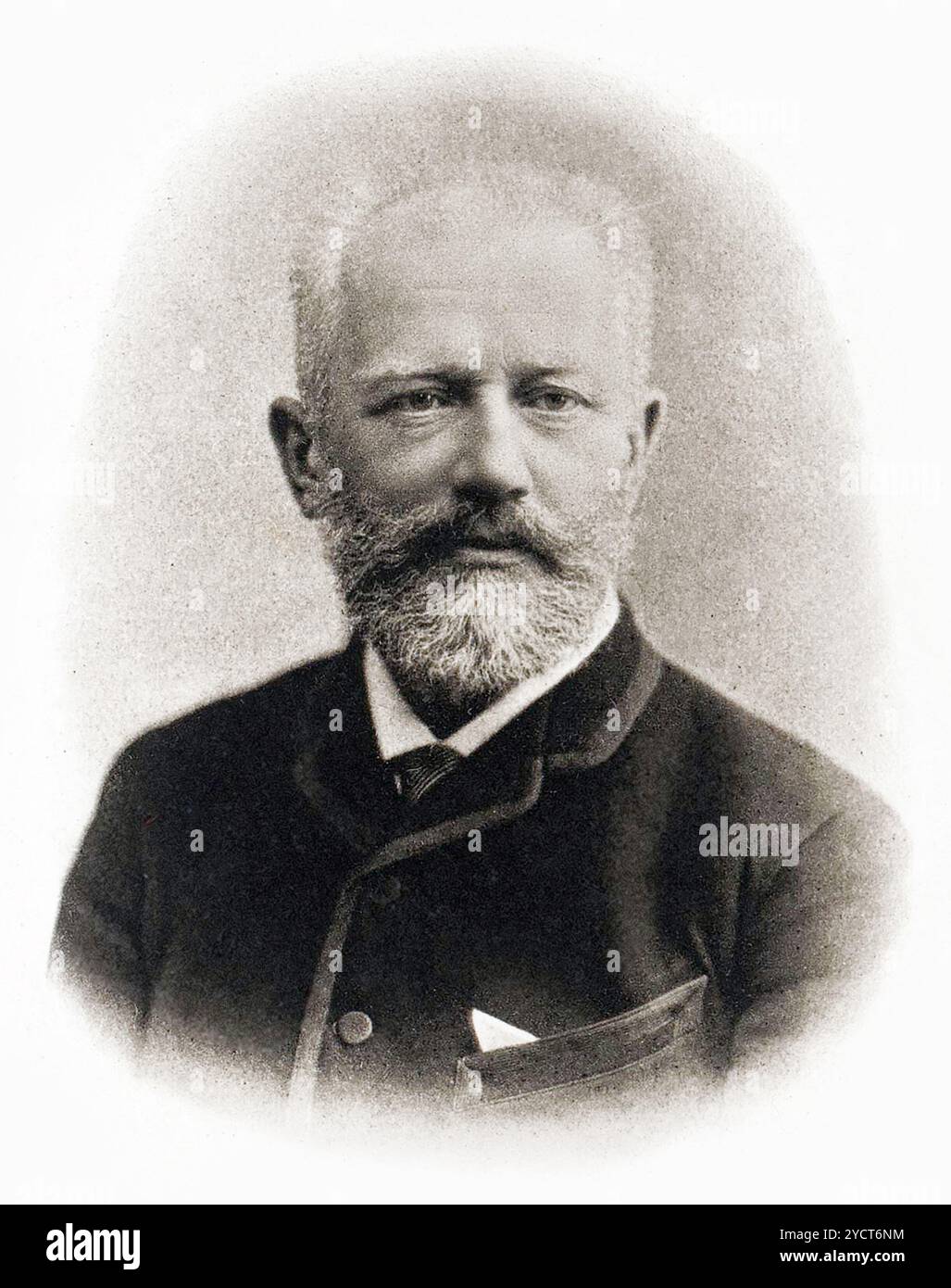 Portrait de Pyotr Ilyich Tchaïkovski, auteur inconnu, publié à la fin des années 1900 Banque D'Images