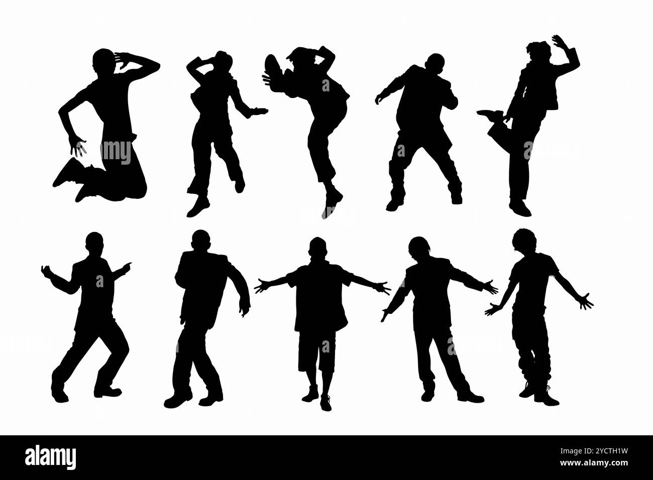 Silhouette de danse Banque D'Images