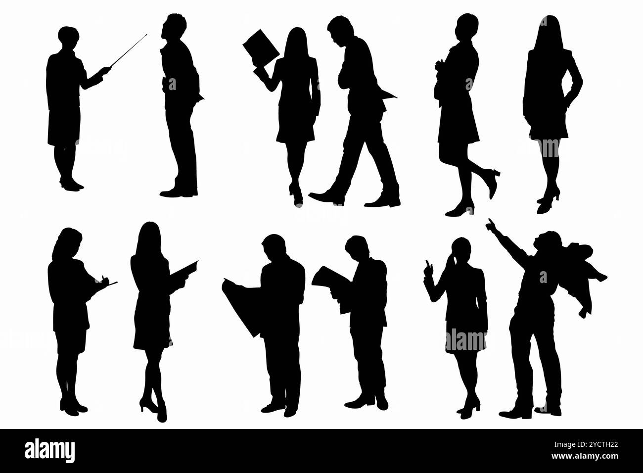 Silhouette d'affaires Banque D'Images