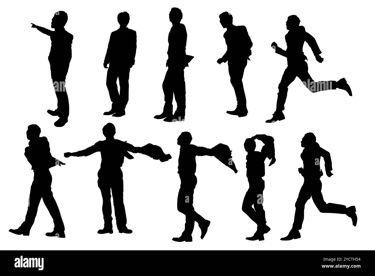 Silhouette d'affaires Banque D'Images