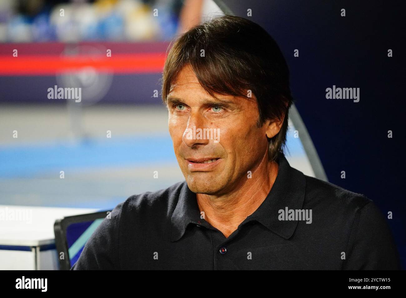 L'entraîneur Antonio Conte (SSC Napoli) lors du championnat italien Serie A match de football entre la SSC Napoli et l'AC Monza le 29 septembre 2024 au stade Diego Armando Maradona à Naples, en Italie. Crédit : Luca Rossini/E-Mage/Alamy Live News Banque D'Images