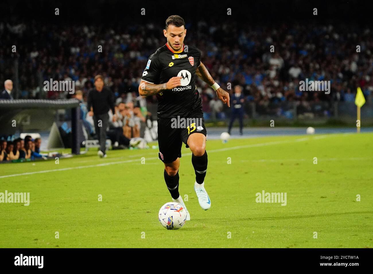 Pedro Pereira (AC Monza) lors du championnat italien Serie A match de football entre la SSC Napoli et l'AC Monza le 29 septembre 2024 au stade Diego Armando Maradona à Naples, Italie. Crédit : Luca Rossini/E-Mage/Alamy Live News Banque D'Images