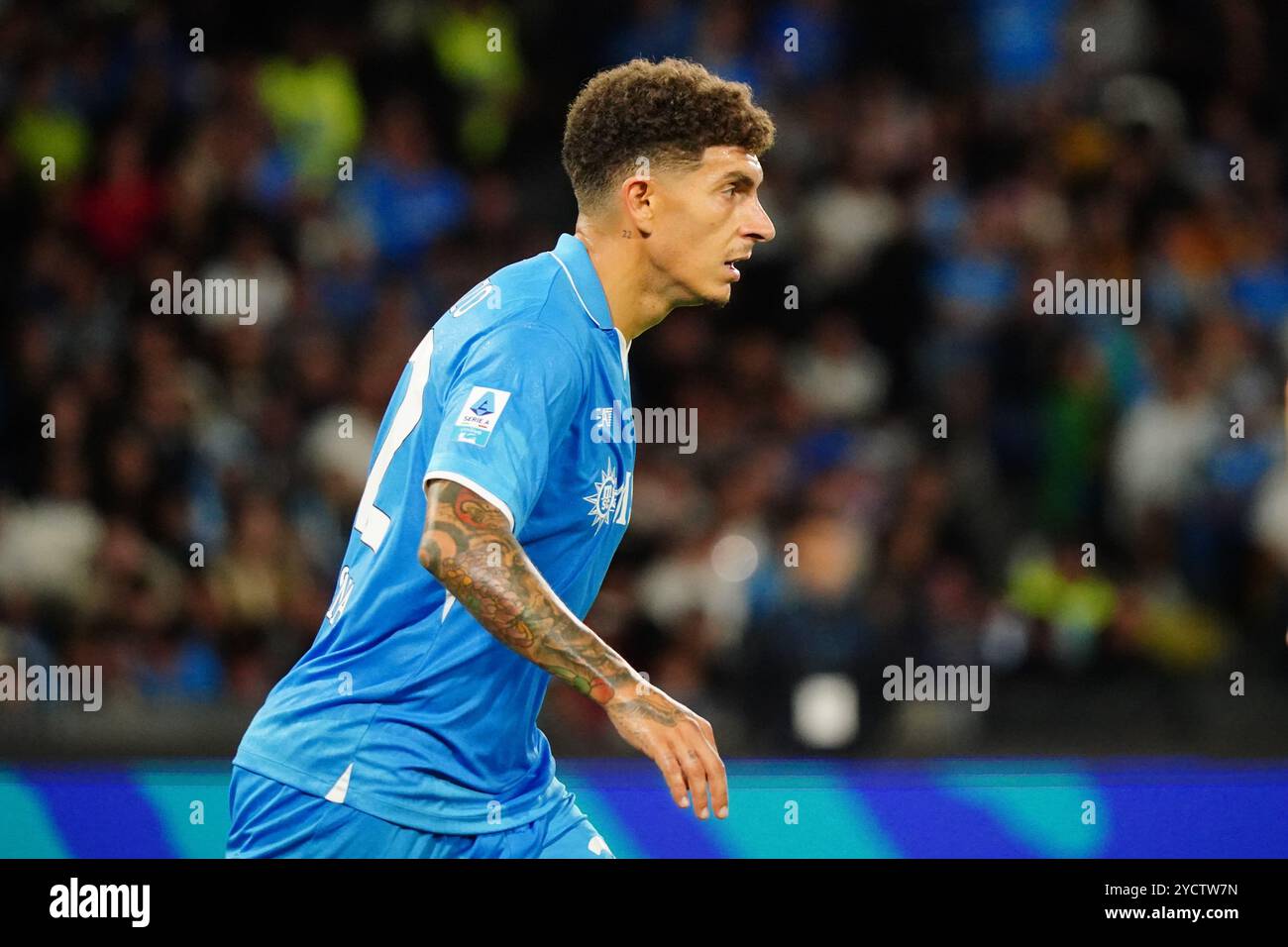 Giovanni Di Lorenzo (SSC Napoli) lors du championnat italien Serie A match de football entre la SSC Napoli et l'AC Monza le 29 septembre 2024 au stade Diego Armando Maradona à Naples, en Italie. Crédit : Luca Rossini/E-Mage/Alamy Live News Banque D'Images