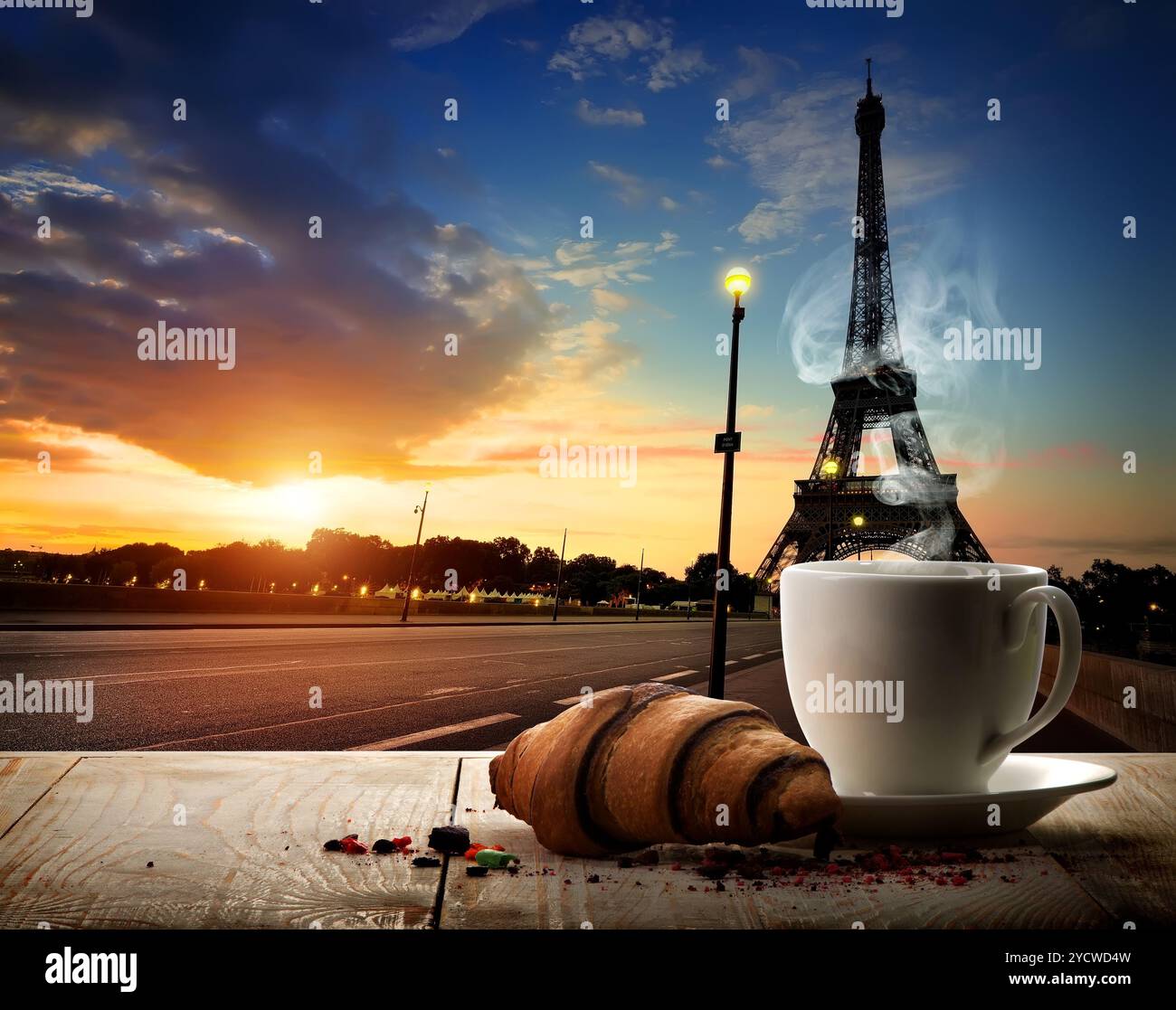 Pause café à Paris Banque D'Images