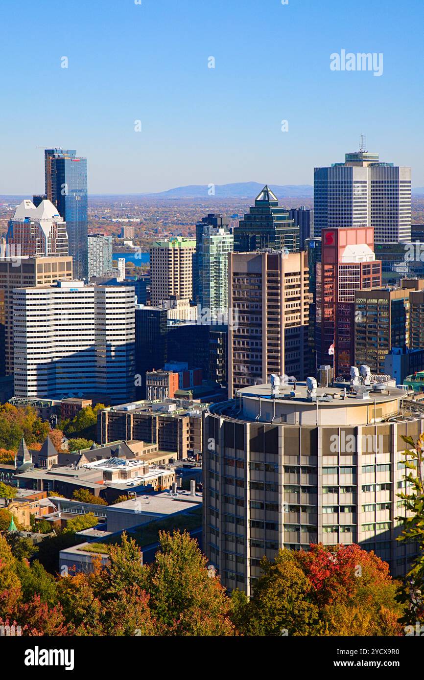 Canada, Québec, Montréal, centre-ville, d'horizon, Banque D'Images