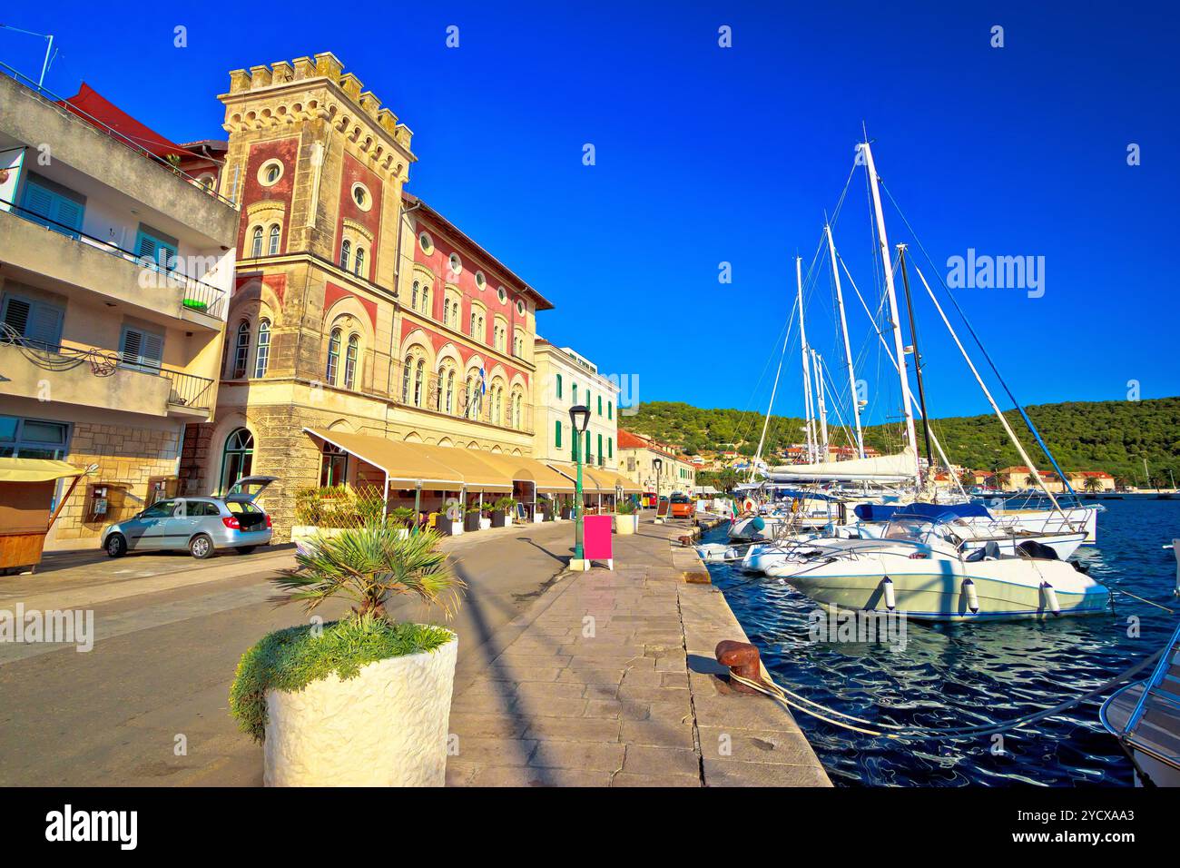 Ville de vis waterfrnt ancienne architecture méditerranéenne Banque D'Images