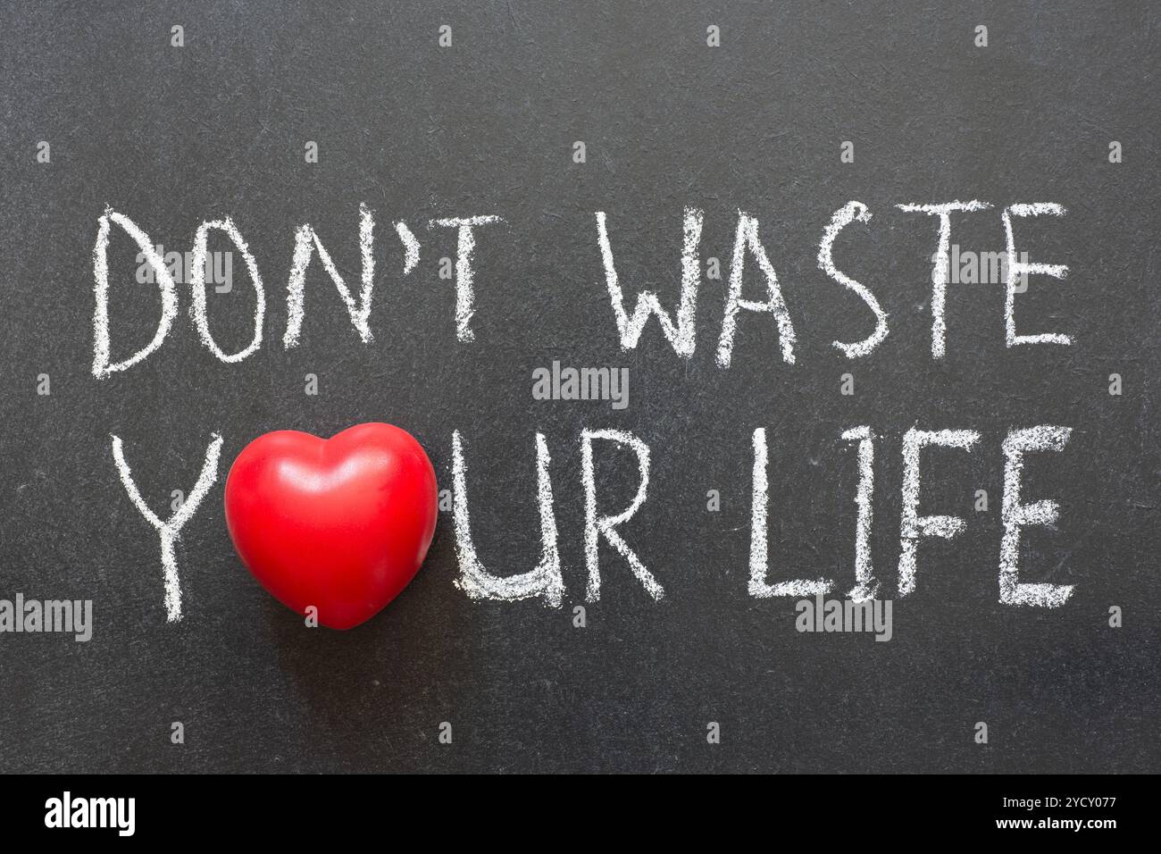 Ne gaspille pas de vie Banque D'Images