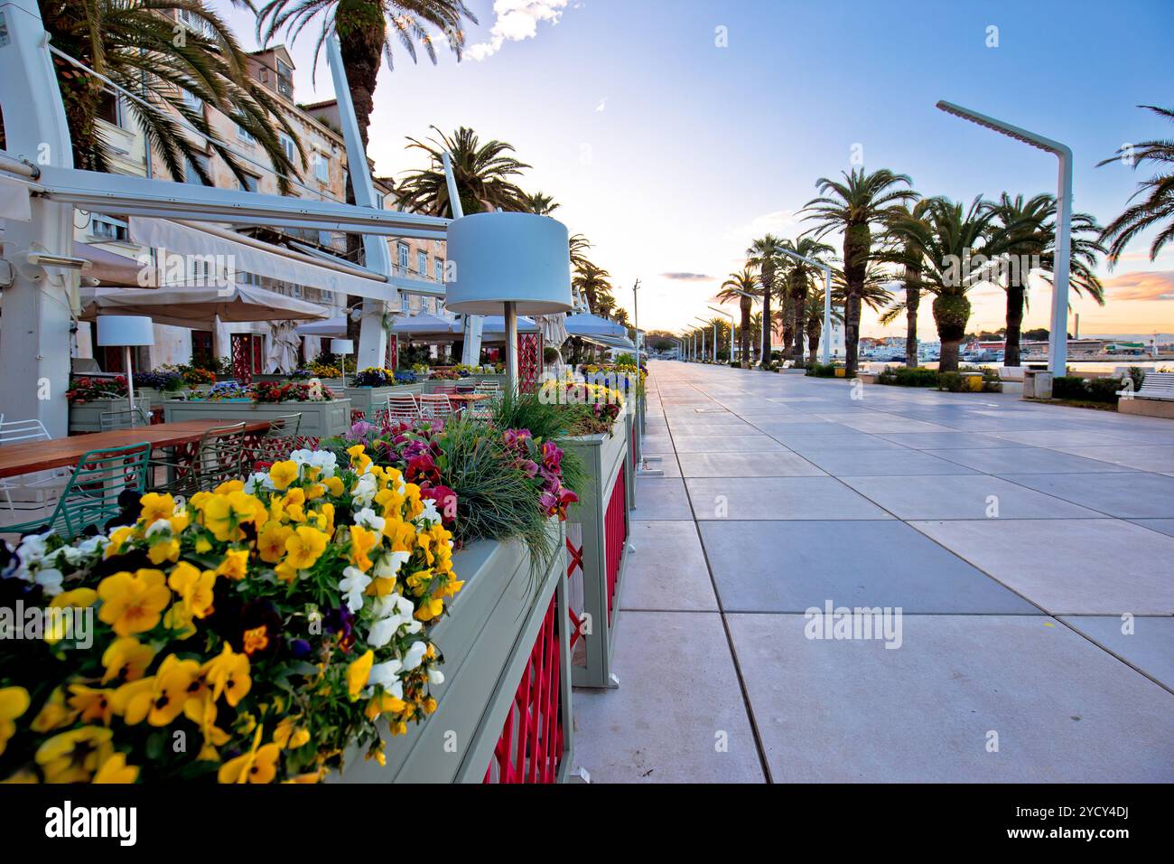 Split Riva waterfront view colorés Banque D'Images