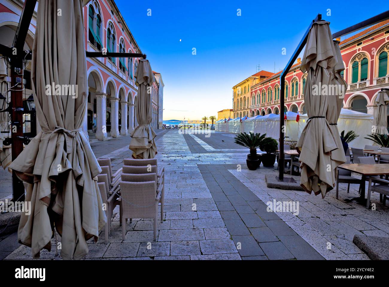 Prokurative square à ville de Split Banque D'Images