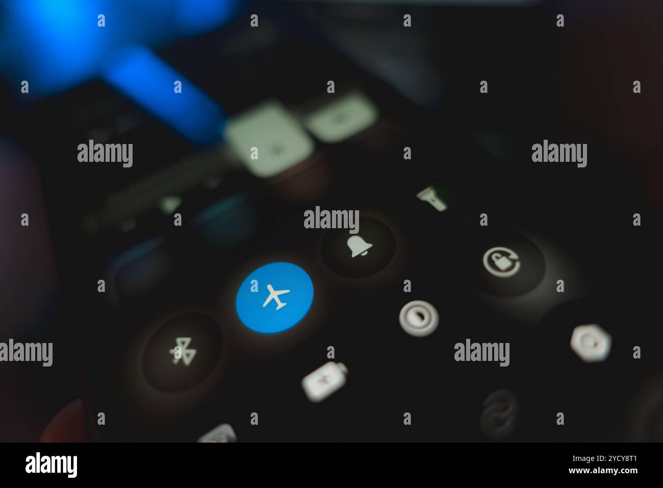 Icône du mode avion sur smarthpone. Photo de haute qualité Banque D'Images