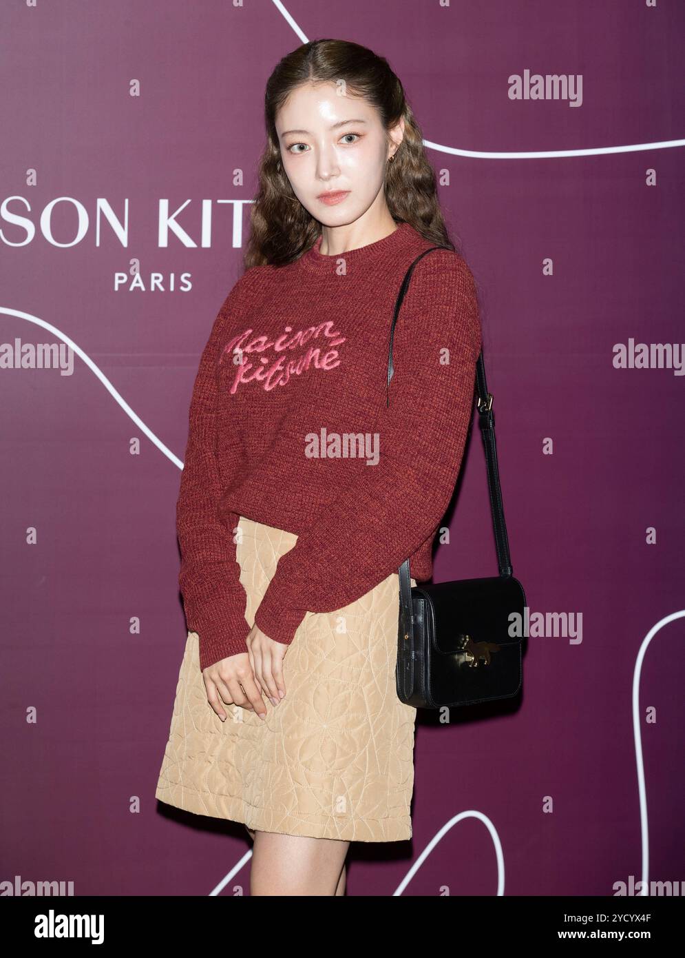 Séoul, Corée du Sud. 24 octobre 2024. L'actrice sud-coréenne Lee se-young, assiste à un photocall pour la présentation de la Collection F/W de Maison Kitsune 2024 à Séoul, Corée du Sud, le 24 octobre 2024. (Photo de Lee Young-ho/Sipa USA) crédit : Sipa USA/Alamy Live News Banque D'Images