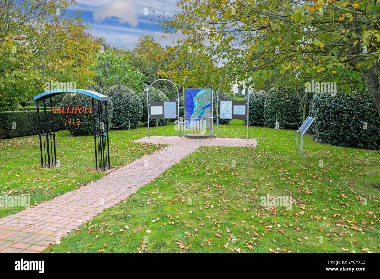 Gallipoli Anzac Day Memorial Memorial Memorial Memorial Memorial Arboretum, près de Lichfield, Staffordshire, Angleterre, Royaume-Uni Banque D'Images