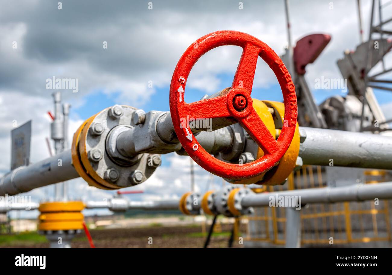 Conduite avec vanne de régulation Banque D'Images