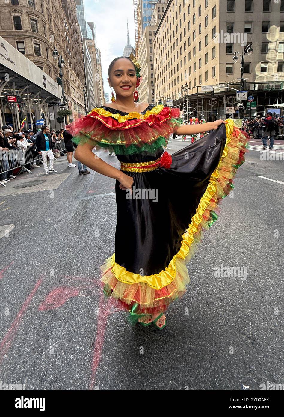 Columbia a été bien représenté dans le défilé de la Journée internationale hispanique de 2024 sur la 5e Avenue à New York. Banque D'Images