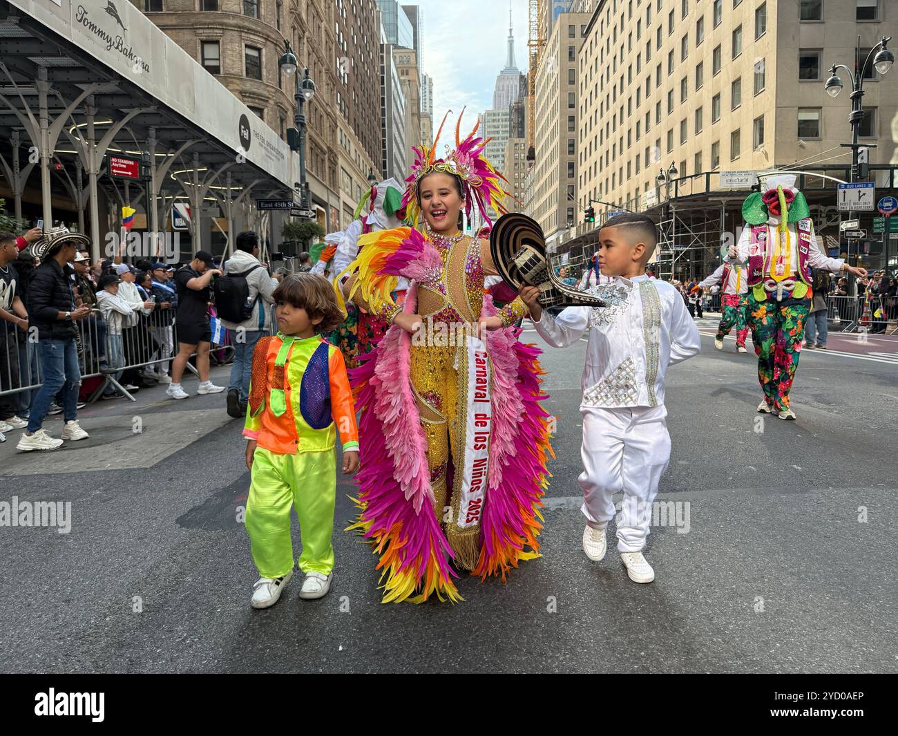 Columbia a été bien représenté dans le défilé de la Journée internationale hispanique de 2024 sur la 5e Avenue à New York. Banque D'Images