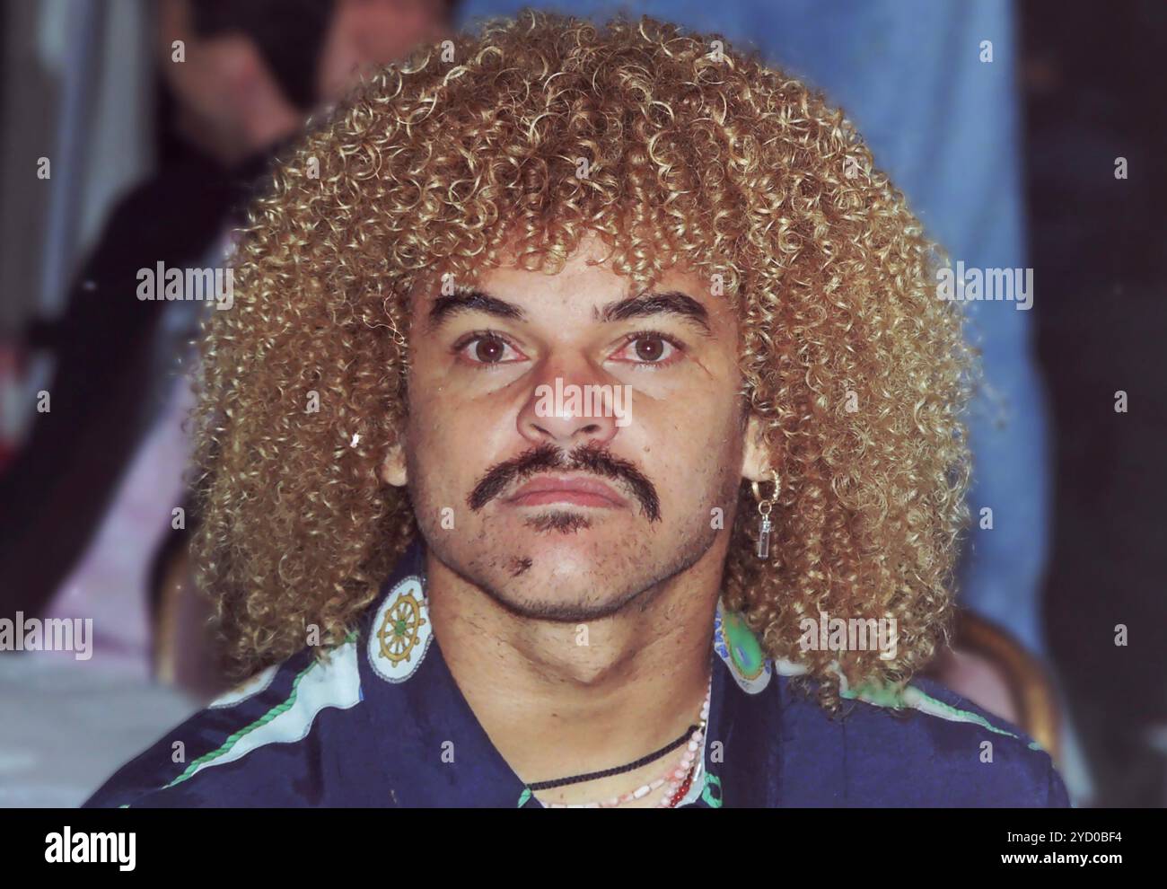 Carlos Valderrama lors du lancement de MLS en 1996 Banque D'Images