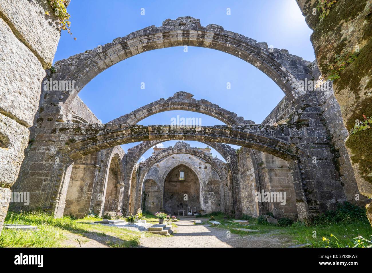 Les ruines de Santa Mariña de Dozo, Cambados, Pontevedra, Galice, Espagne Banque D'Images