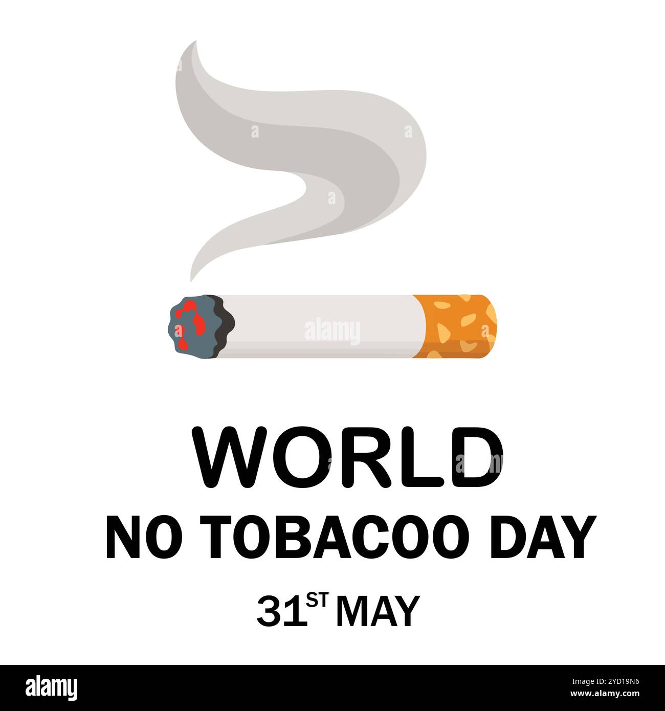 Journée mondiale sans tabac. Journée mondiale du tabac. Conception créative de concept de cigarette et poumons pour bannière, affiche, web. Illustration de la journée mondiale sans tabac. Illustration de Vecteur