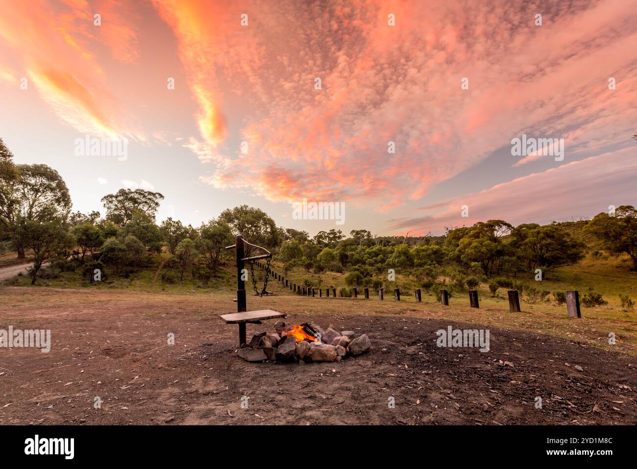 Camping dans l'Outback australien Banque D'Images