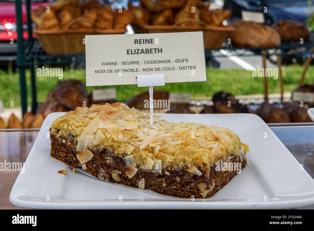 Produits de boulangerie à la foire agricole en plein air. Banque D'Images