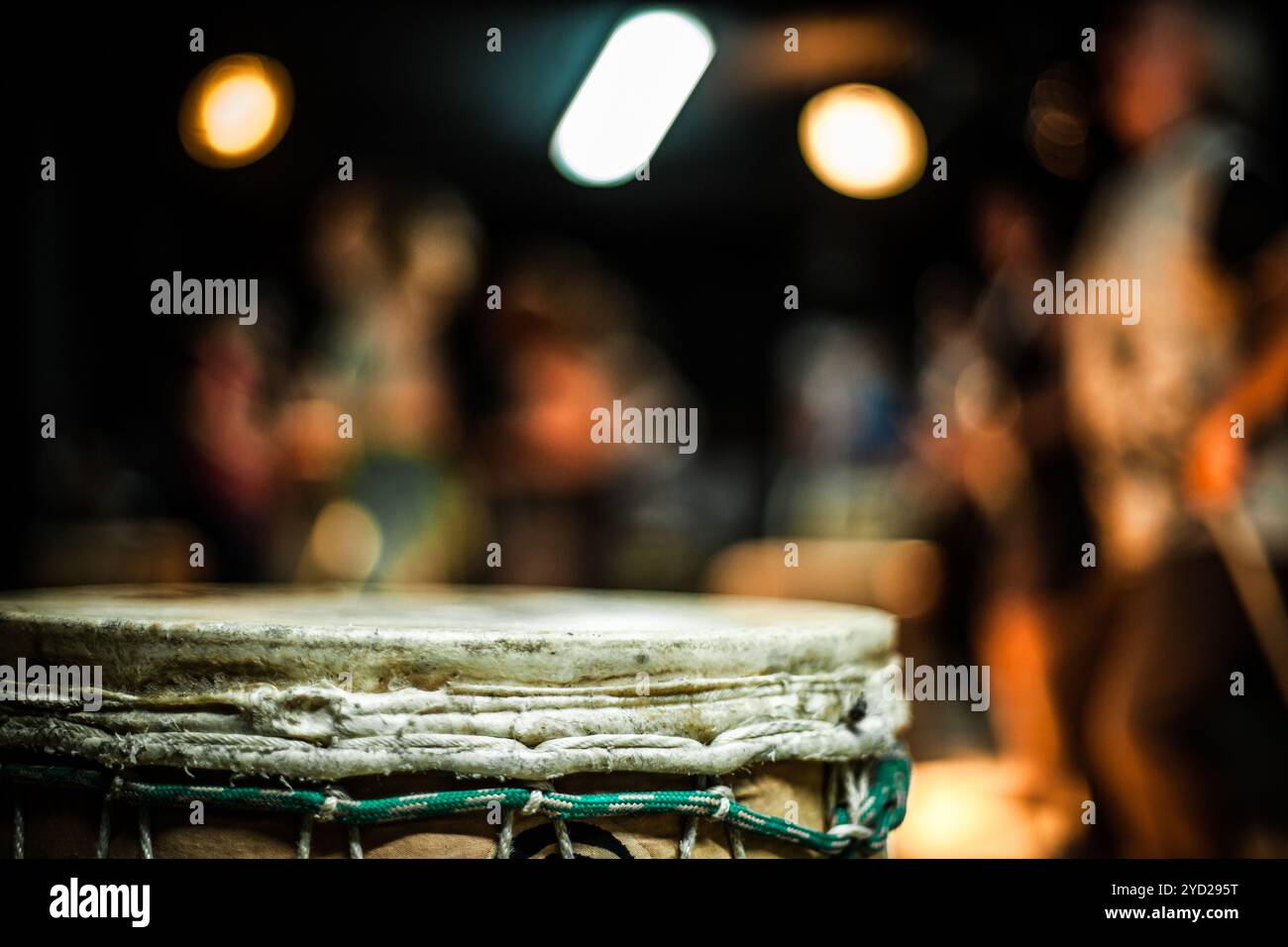 Gros plan d'un tambour djembé Banque D'Images