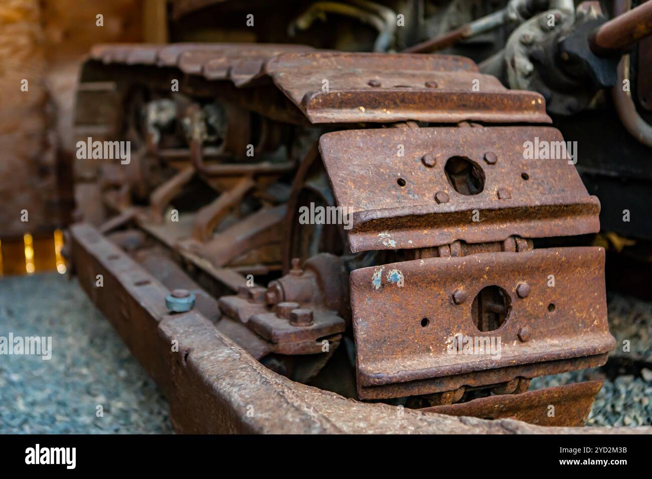 Tracteur à chenilles agricole antique Banque D'Images