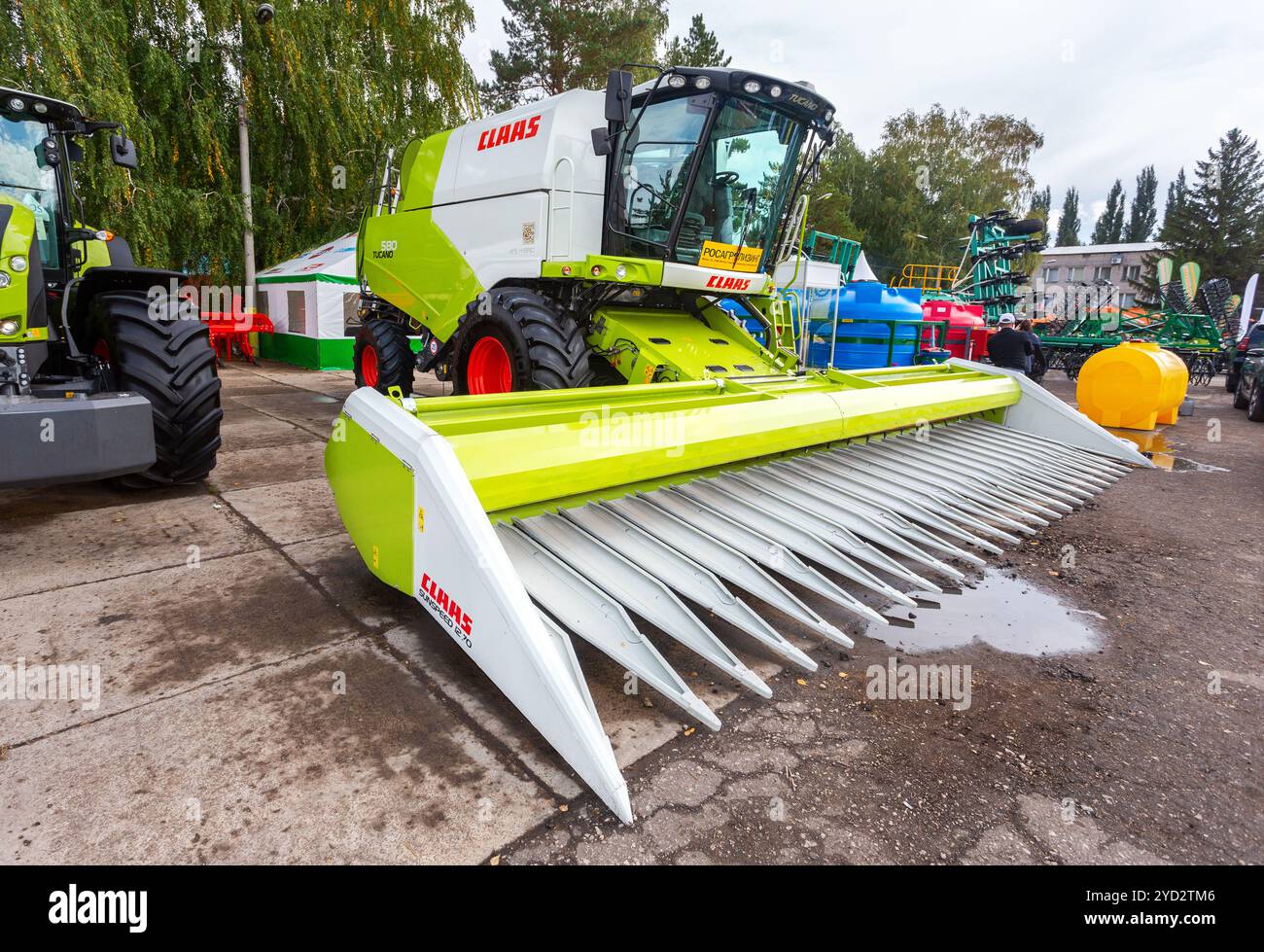 Récolteuse pour tournesol Claas Sunspeed 12-70 Banque D'Images