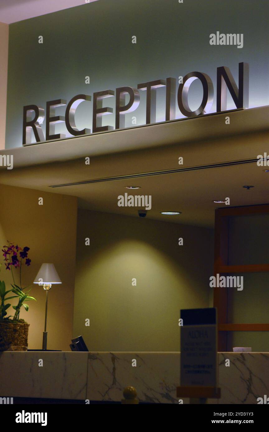 Une réception dans un hôtel moderne Banque D'Images