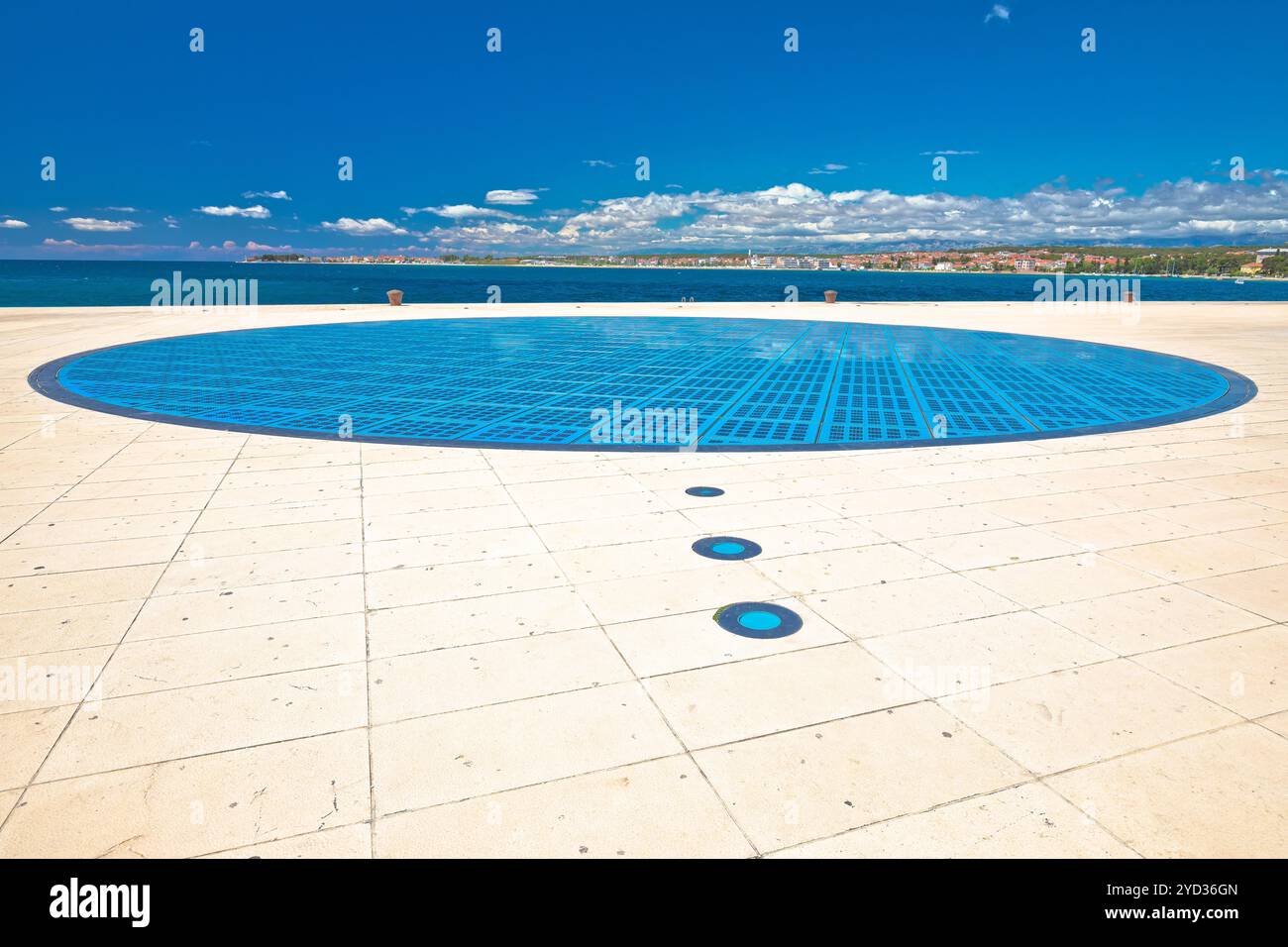 Zadar. Célèbres salutations au soleil Zadar installation touristique solaire, Banque D'Images