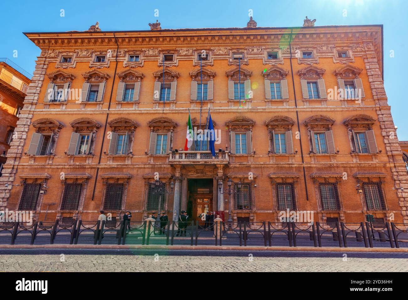 ROME, ITALIE- 09 mai, 2017 : Magnifique paysage de Palais Madama (Palazzo Madama). Palazzo Madama à Rome est le siège du Sénat de la Re Banque D'Images