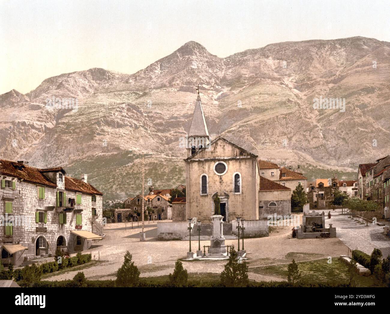 Makarska, Domplatz, Dalmatien, Kroatien, Österreich-Ungarn, Digital restaurierte Reproduktion eines Originals aus dem 19. Jahrhundert, Aufnahmedatum nicht angegeben, place de la cathédrale, Dalmatie, Croatie, Austro-Hongrie , reproduction restaurée numériquement à partir d'un original du XIXe siècle, date d'enregistrement non indiquée Banque D'Images Makarska, Domplatz, Dalmatien, Kroatien, Österreich-Ungarn, Digital restaurierte Reproduktion eines Originals aus dem 19. Jahrhundert, Aufnahmedatum nicht angegeben, place de la cathédrale, Dalmatie, Croatie, Austro-Hongrie , reproduction restaurée numériquement à partir d'un original du XIXe siècle, date d'enregistrement non indiquée Banque D'Images