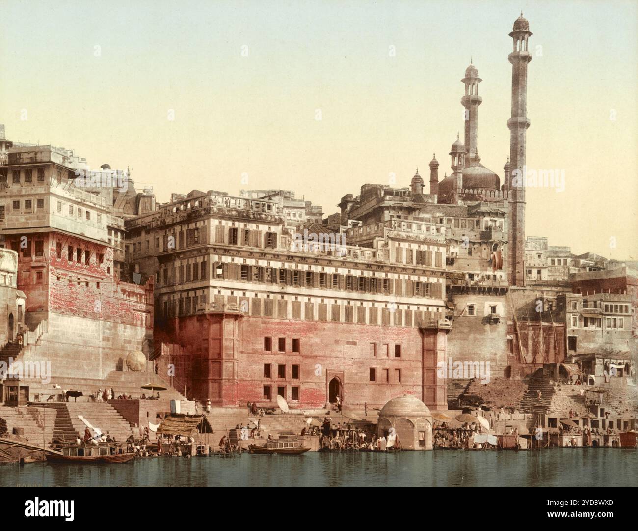 Benares, Varanasi. Aurungzebs Moschee, Indien, digital restaurierte Reproduktion eines Originals aus dem 19. Jahrhundert, Aufnahmedatum nicht angegeben, Varanasi. Mosquée Aurungzebs, Inde , reproduction restaurée numériquement à partir d'un original du XIXe siècle, date d'enregistrement non indiquée Banque D'Images Benares, Varanasi. Aurungzebs Moschee, Indien, digital restaurierte Reproduktion eines Originals aus dem 19. Jahrhundert, Aufnahmedatum nicht angegeben, Varanasi. Mosquée Aurungzebs, Inde , reproduction restaurée numériquement à partir d'un original du XIXe siècle, date d'enregistrement non indiquée Banque D'Images
