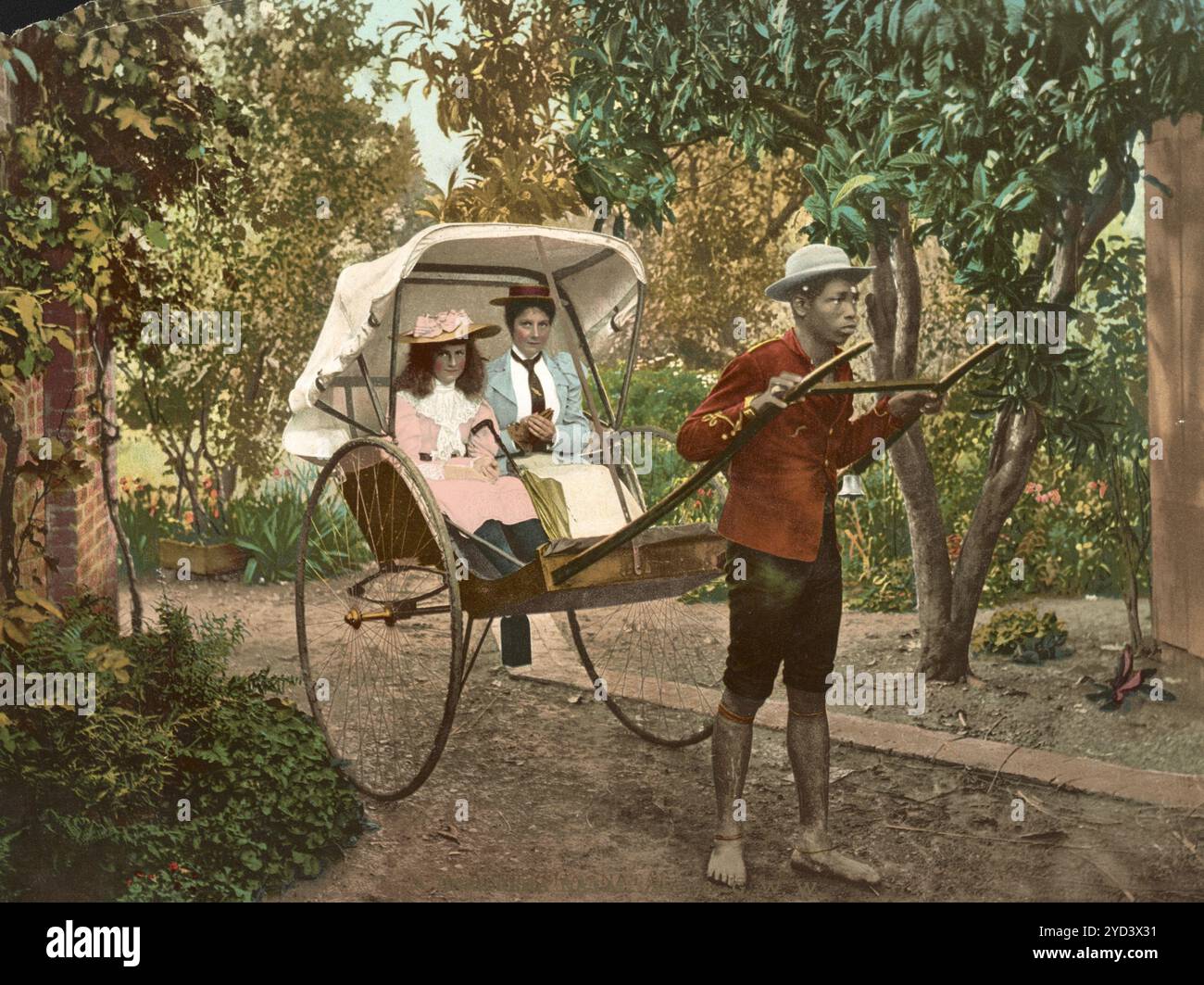 Ein Jinricksha Natal, Südafrika, digital restaurierte Reproduktion eines Originals aus dem 19. Jahrhundert, Aufnahmedatum nicht angegeben, A Jinricksha Natal, Afrique du Sud, reproduction restaurée numériquement à partir d'un original du XIXe siècle, date d'enregistrement non indiquée Banque D'Images Ein Jinricksha Natal, Südafrika, digital restaurierte Reproduktion eines Originals aus dem 19. Jahrhundert, Aufnahmedatum nicht angegeben, A Jinricksha Natal, Afrique du Sud, reproduction restaurée numériquement à partir d'un original du XIXe siècle, date d'enregistrement non indiquée Banque D'Images