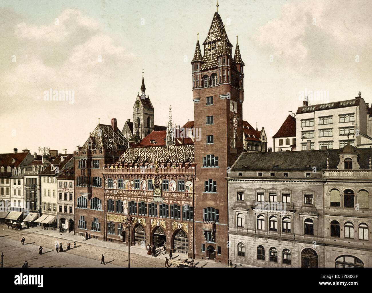 DAS Rathaus von Basel, Schweiz, digital restaurierte Reproduktion eines Originals aus dem 19. Jahrhundert, Aufnahmedatum nicht angegeben, la mairie de Bâle, Suisse, reproduction restaurée numériquement à partir d'un original du XIXe siècle, date d'enregistrement non indiquée Banque D'Images DAS Rathaus von Basel, Schweiz, digital restaurierte Reproduktion eines Originals aus dem 19. Jahrhundert, Aufnahmedatum nicht angegeben, la mairie de Bâle, Suisse, reproduction restaurée numériquement à partir d'un original du XIXe siècle, date d'enregistrement non indiquée Banque D'Images