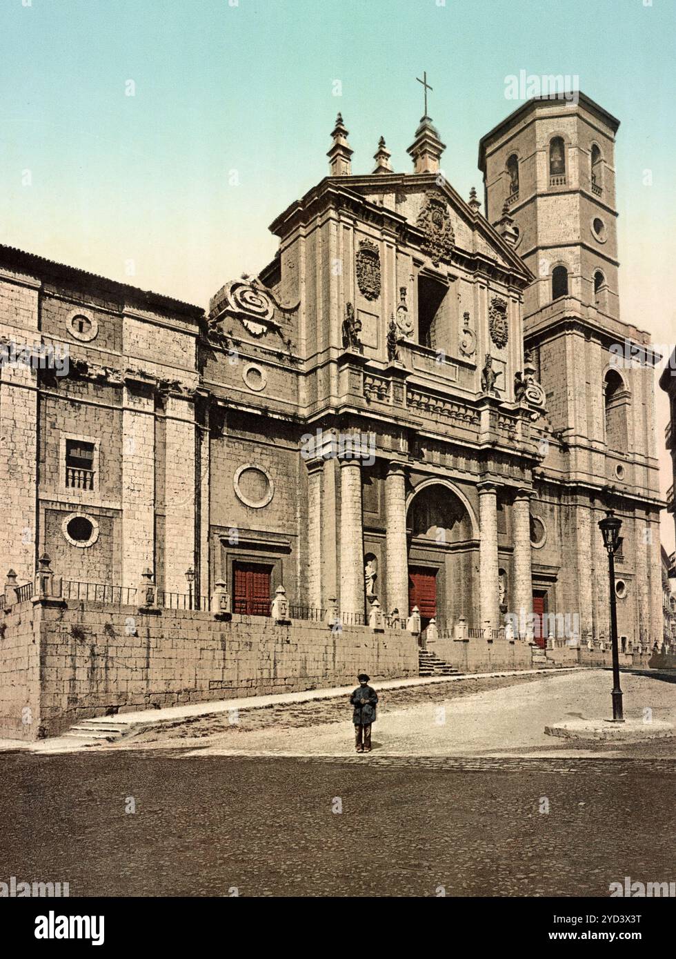 Die Kathedrale Unserer Lieben Frau von der Heiligen Himmelfahrt, Catedral de Nuestra Señora de la Asunción, besser bekannt als Kathedrale von Valladolid, ist eine katholische Kirche in Valladolid, Spanien, digital restaurierte Reproduktion eines Originals aus dem 19. Jahrhundert, Aufnahmedatum nicht angegeben, la cathédrale notre-Dame du Saint-Assumptio, mieux connue sous le nom de cathédrale de Valladolid, est une église catholique de Valladolid, en Espagne, reproduction restaurée numériquement à partir d'un original du XIXe siècle, date d'enregistrement non indiquée Banque D'Images Die Kathedrale Unserer Lieben Frau von der Heiligen Himmelfahrt, Catedral de Nuestra Señora de la Asunción, besser bekannt als Kathedrale von Valladolid, ist eine katholische Kirche in Valladolid, Spanien, digital restaurierte Reproduktion eines Originals aus dem 19. Jahrhundert, Aufnahmedatum nicht angegeben, la cathédrale notre-Dame du Saint-Assumptio, mieux connue sous le nom de cathédrale de Valladolid, est une église catholique de Valladolid, en Espagne, reproduction restaurée numériquement à partir d'un original du XIXe siècle, date d'enregistrement non indiquée Banque D'Images