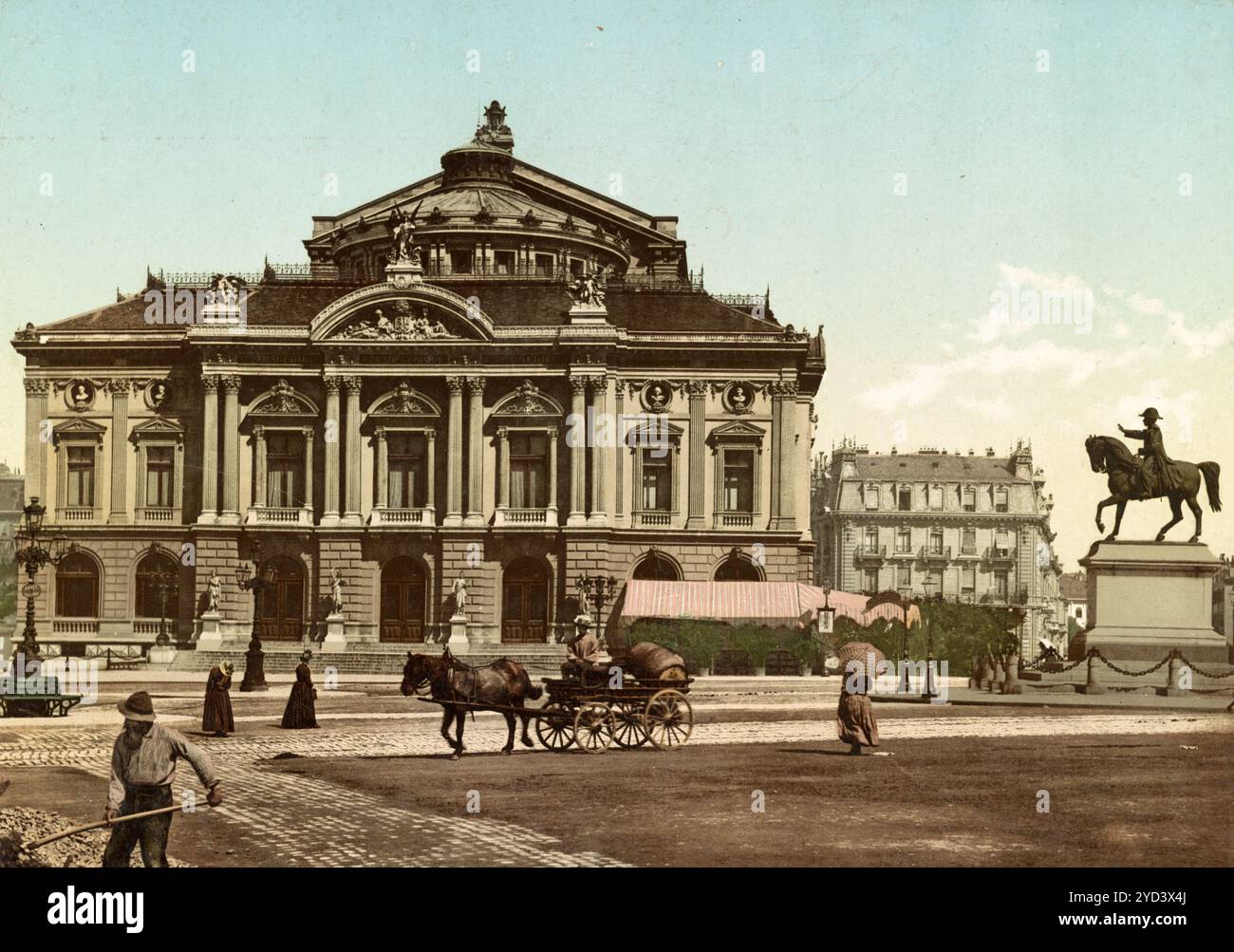 Genf, Schweiz. DAS Theater, digital restaurierte Reproduktion eines Originals aus dem 19. Jahrhundert, Aufnahmedatum nicht angegeben, Genève, Suisse. Le théâtre, reproduction restaurée numériquement à partir d'un original du XIXe siècle, date d'enregistrement non indiquée Banque D'Images Genf, Schweiz. DAS Theater, digital restaurierte Reproduktion eines Originals aus dem 19. Jahrhundert, Aufnahmedatum nicht angegeben, Genève, Suisse. Le théâtre, reproduction restaurée numériquement à partir d'un original du XIXe siècle, date d'enregistrement non indiquée Banque D'Images