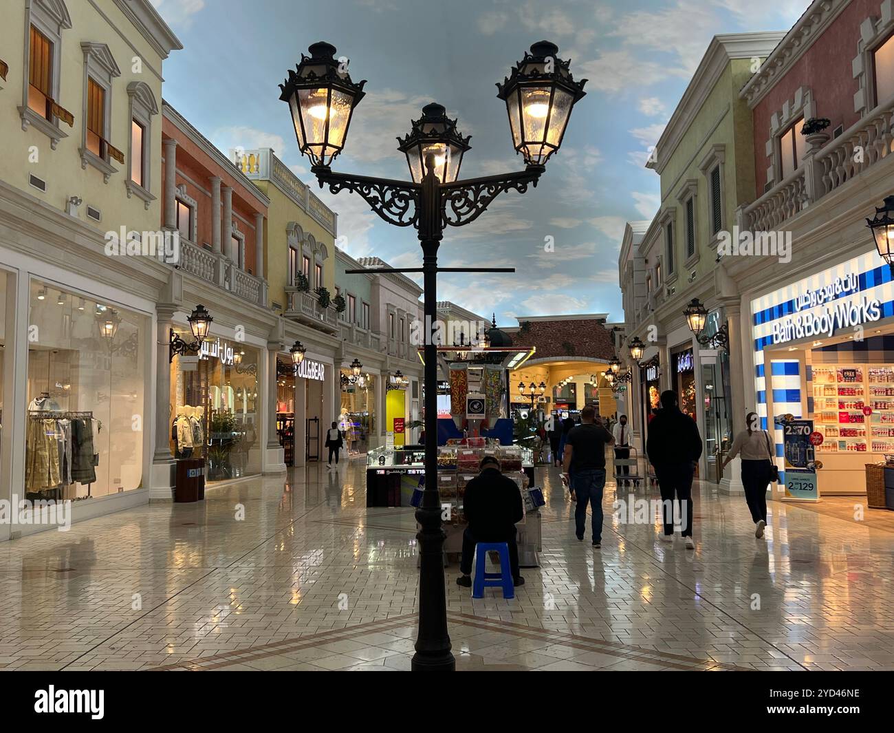 Dans le centre commercial Villaggio à Doha, Qatar Banque D'Images