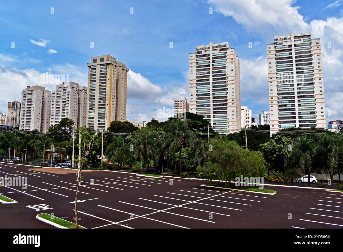 Places de parking dans le centre commercial, Ribeirao Preto, Sao Paulo, Brésil Banque D'Images