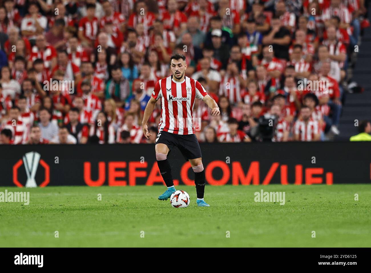 Bilbao, Espagne. 24 octobre 2024. Aitor Paredes (Bilbao) Football/Football : phase de ligue 'UEFA Europa League' match 3 entre Athletic Club de Bilbao 1-0 SK Slavia Praha à l'Estadio de San Mames à Bilbao, Espagne . Crédit : Mutsu Kawamori/AFLO/Alamy Live News Banque D'Images