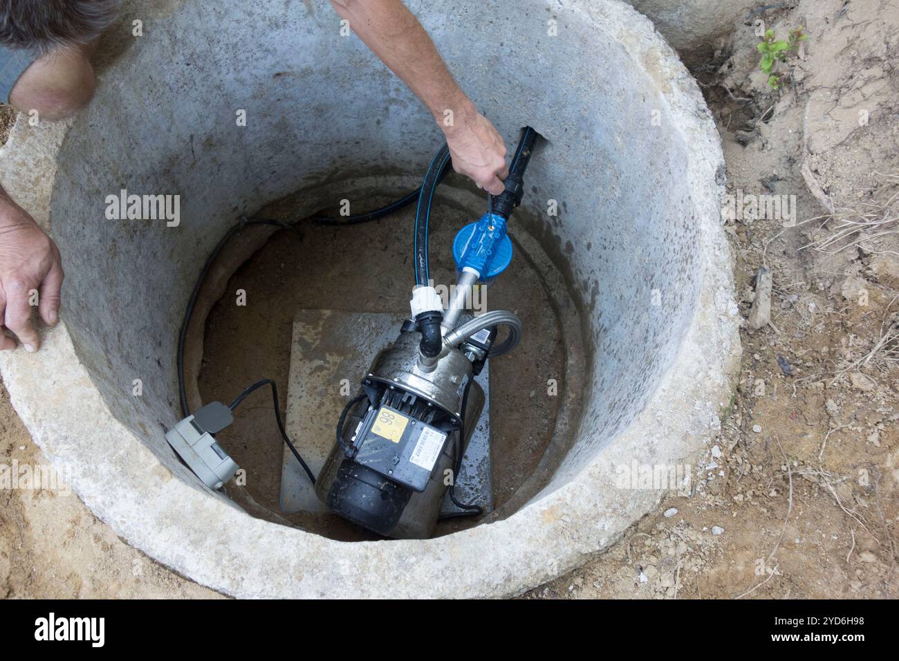 Un puits d'aspiration pour l'approvisionnement en eau Banque D'Images