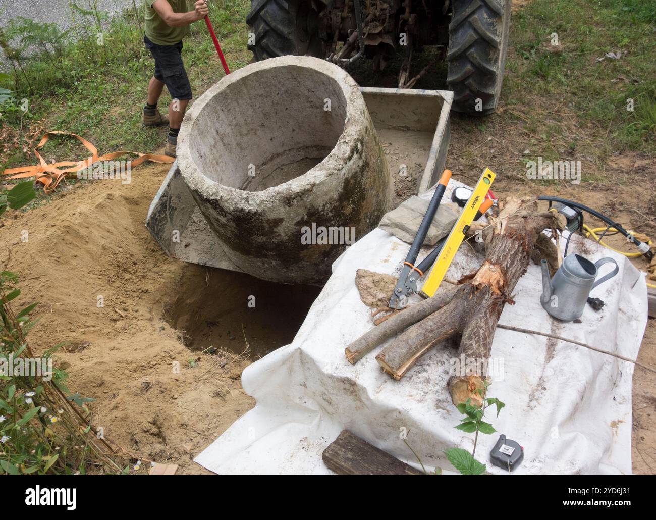 Un puits d'aspiration pour l'approvisionnement en eau Banque D'Images