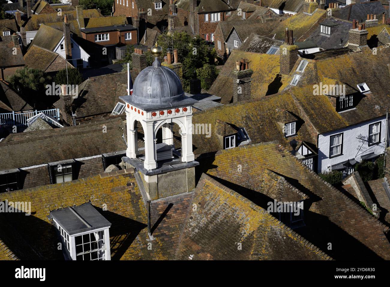 Vue de paysage des toits dans la ville antique de Rye, East Sussex, Angleterre, Royaume-Uni Banque D'Images