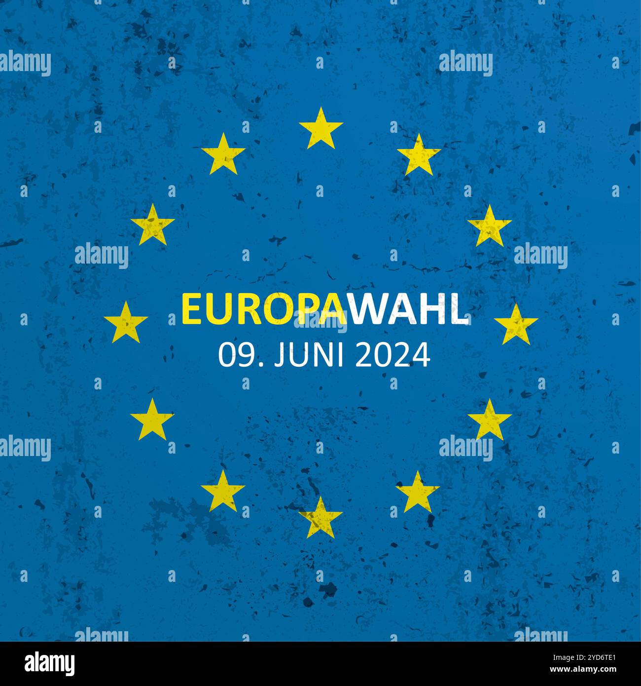 Allemand texte Europawahl 2024, traduire élections européennes 2024. Fichier vectoriel EPS 10. Banque D'Images