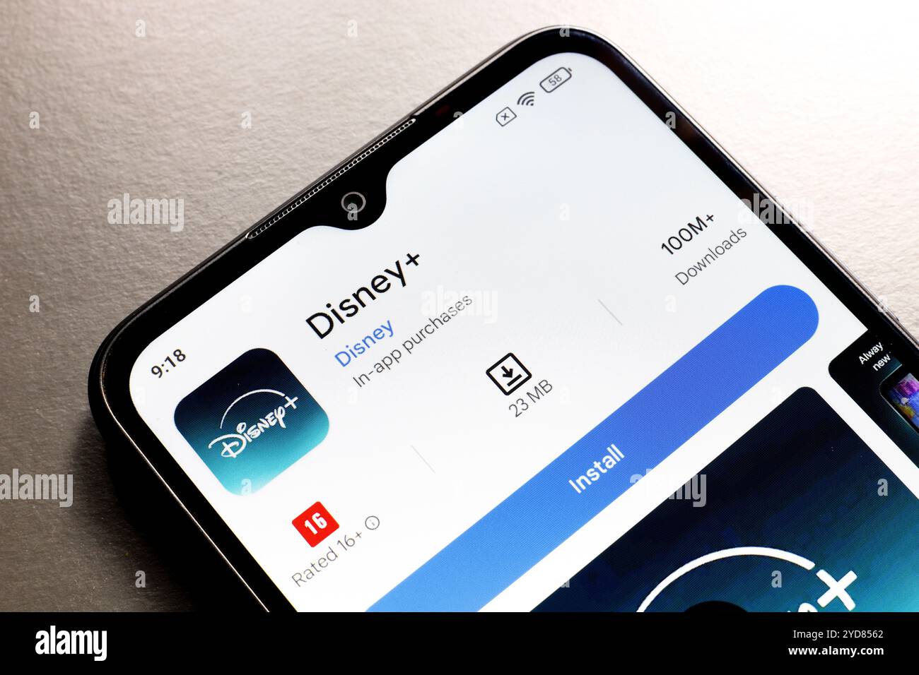 25 octobre 2024, Brésil. Dans cette illustration photo, le logo de l'application Disney plus est affiché sur l'écran d'un smartphone. Banque D'Images