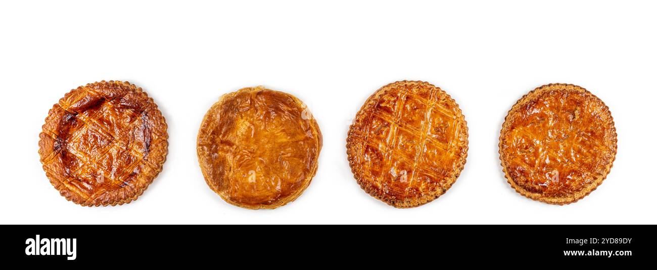 Galette des rois à la frangipane consommée le 6 janvier pour l'Épiphanie. Banque D'Images