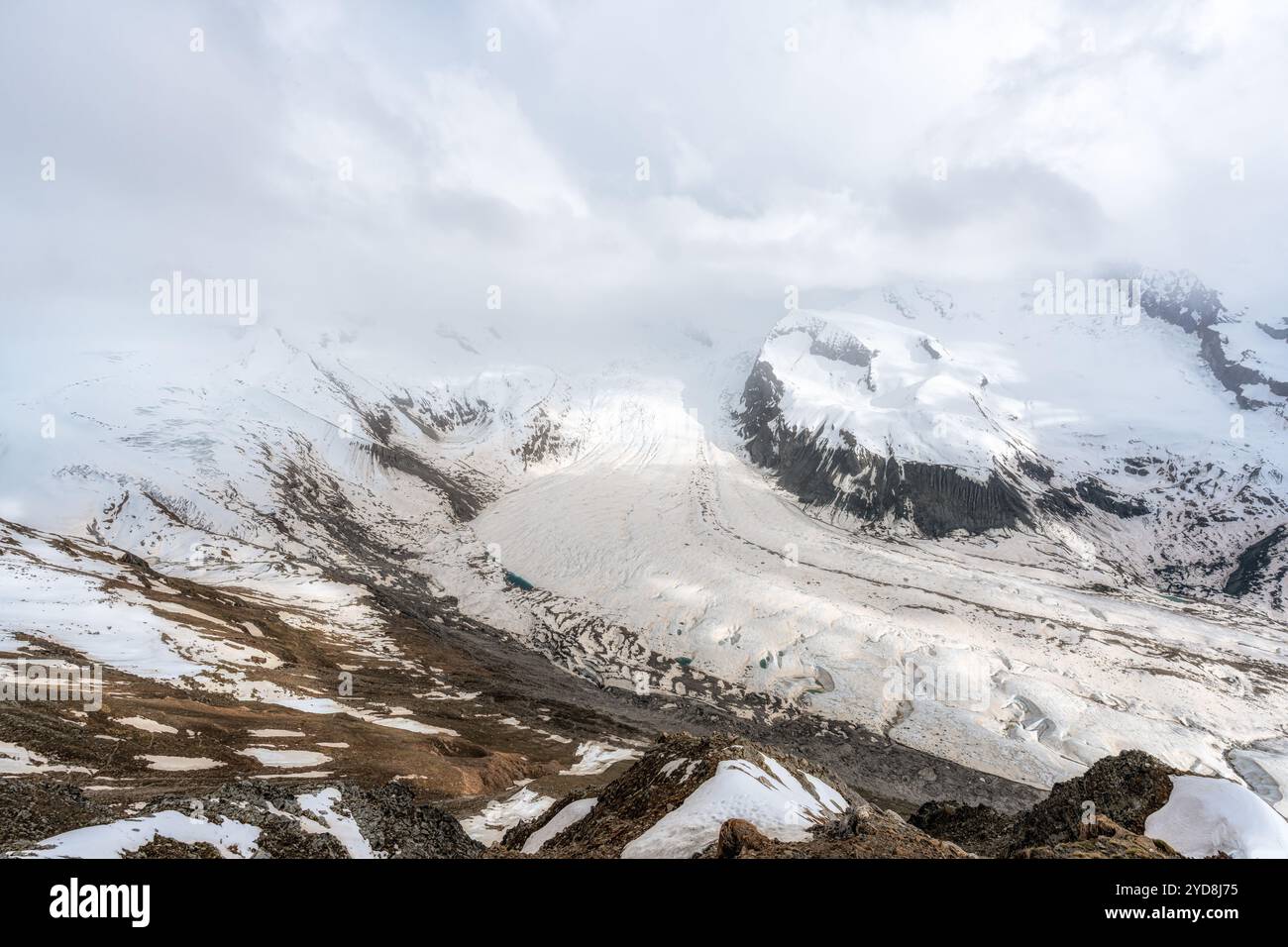 Grenzgletscher ou glacier Gorner Banque D'Images